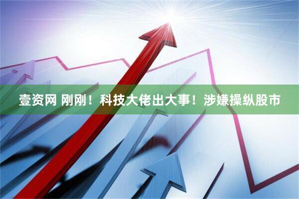 壹资网 刚刚！科技大佬出大事！涉嫌操纵股市
