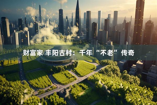 财富家 丰阳古村：千年 “不老” 传奇