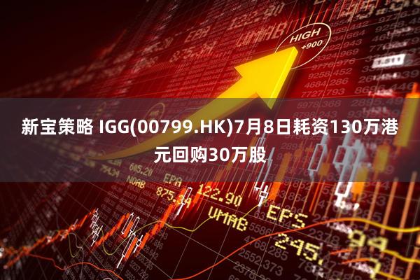 新宝策略 IGG(00799.HK)7月8日耗资130万港元回购30万股